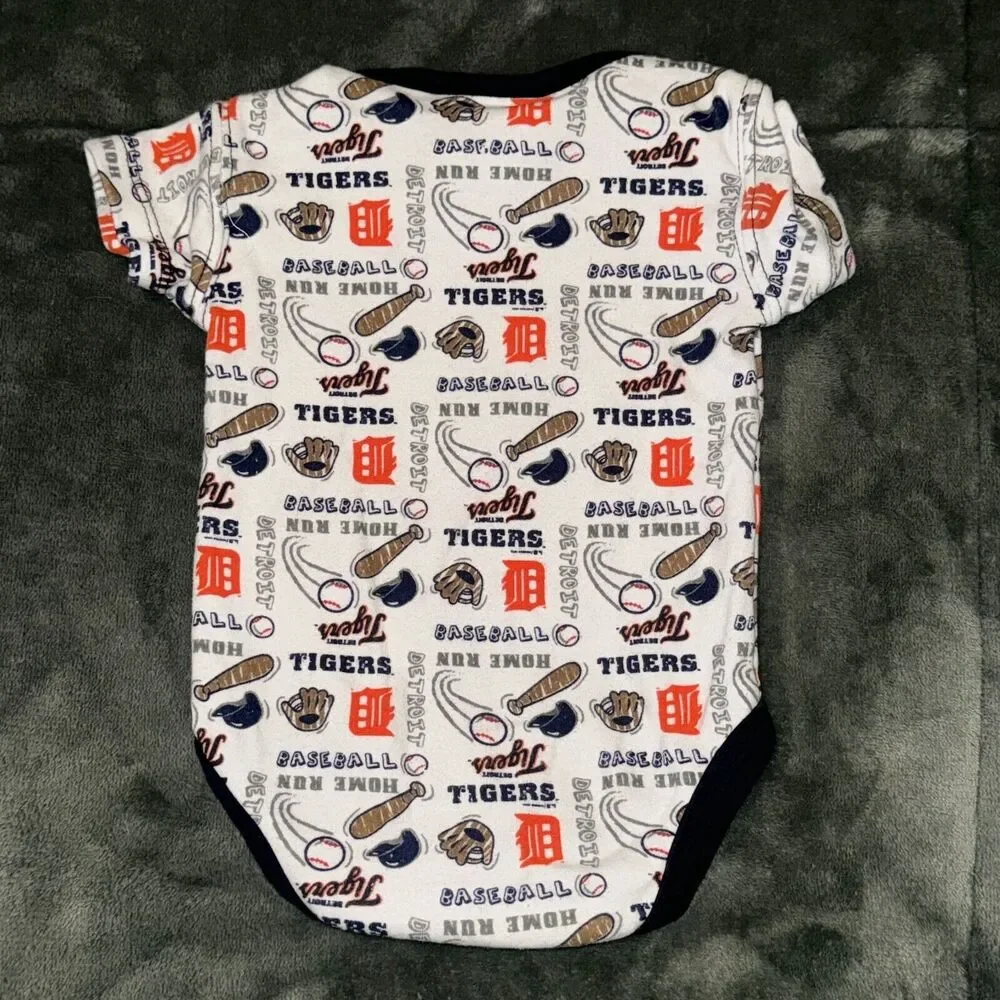 Genuine Merchandise‎ One-Piece New Baby 0-3 Months White Detroit Tigers Baseball